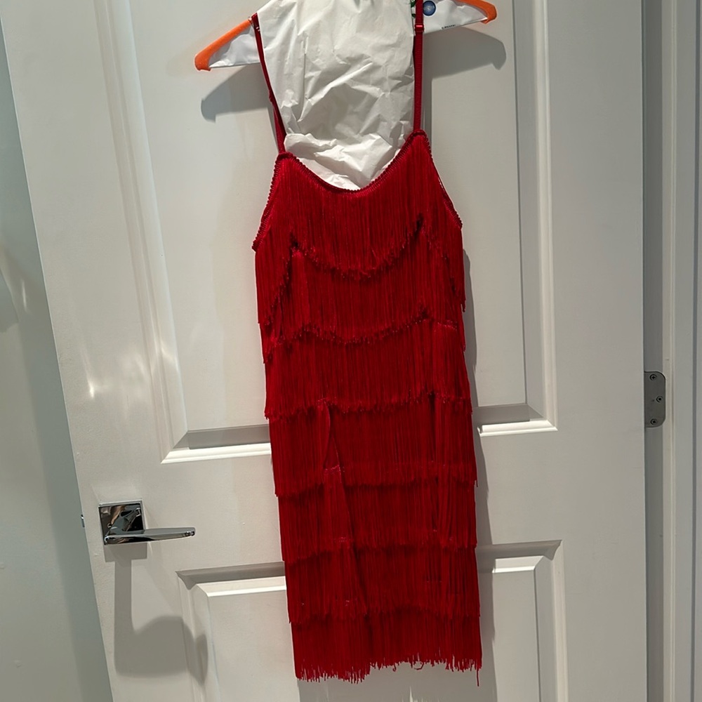 Bright Red 1920’s Flapper Dress - Halloween Costume
